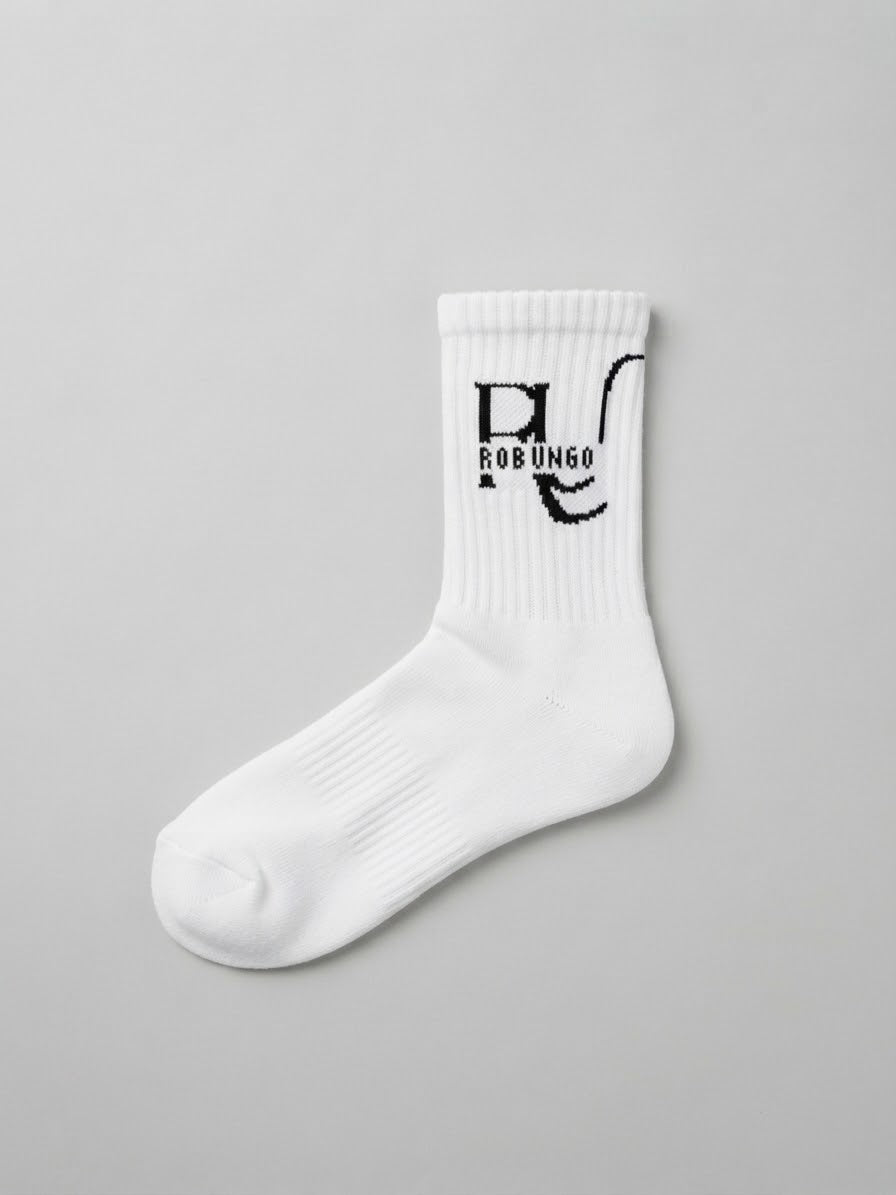 Unisex Quality Crew Fashion Grip Rob Ungo Socks (White)
